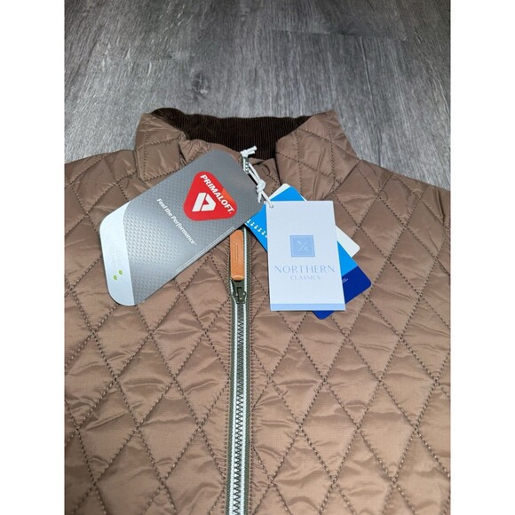 NWT Northern Classics Women's primaloft Quilted Puffer Jacket cozy cocoa small - Picture 3 of 14